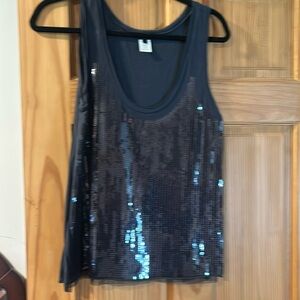 J Crew navy sequin tank, size Small